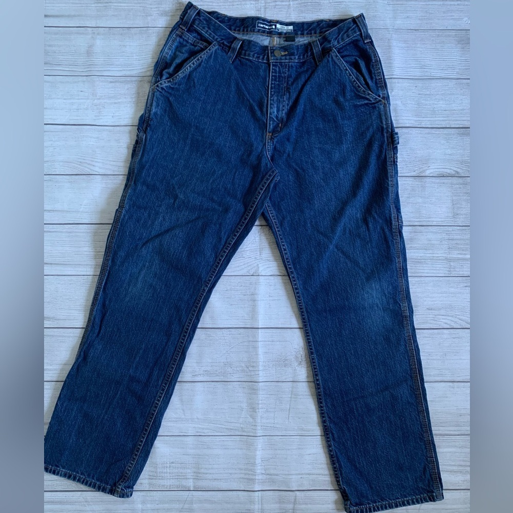 Carhartt Men’s Blue Denim Loose Fit Jeans 34x32